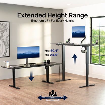 VIVO 2E Series - 71" x 30" Electric Desk with Touch Screen Memory Controller - DESK-KIT-2E71B