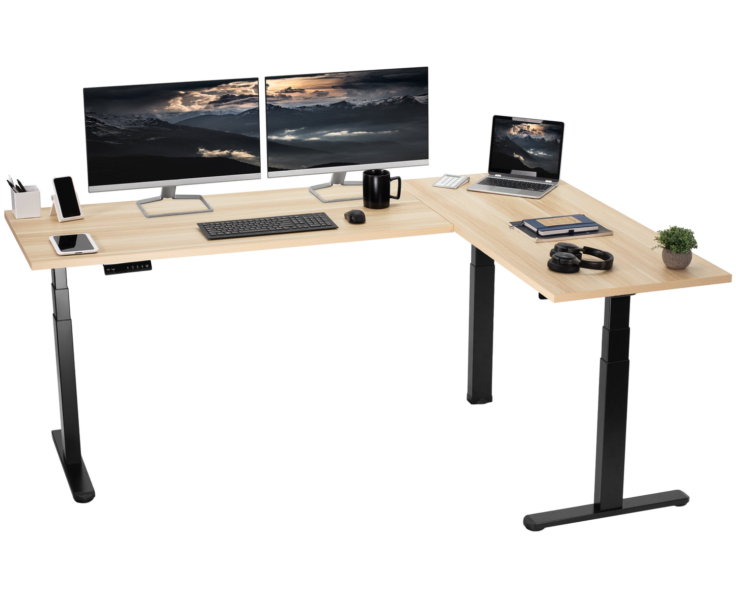 VIVO 3E Series - Triple Motor Corner Electric - DESK-KIT-3E5SB