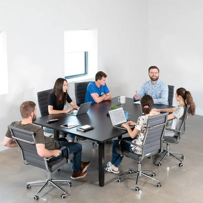 VIVO 40 Series - 95" x 55" Dual Motor 4-Leg Conference Table with Square Corner Top - DESK-KIT-404B