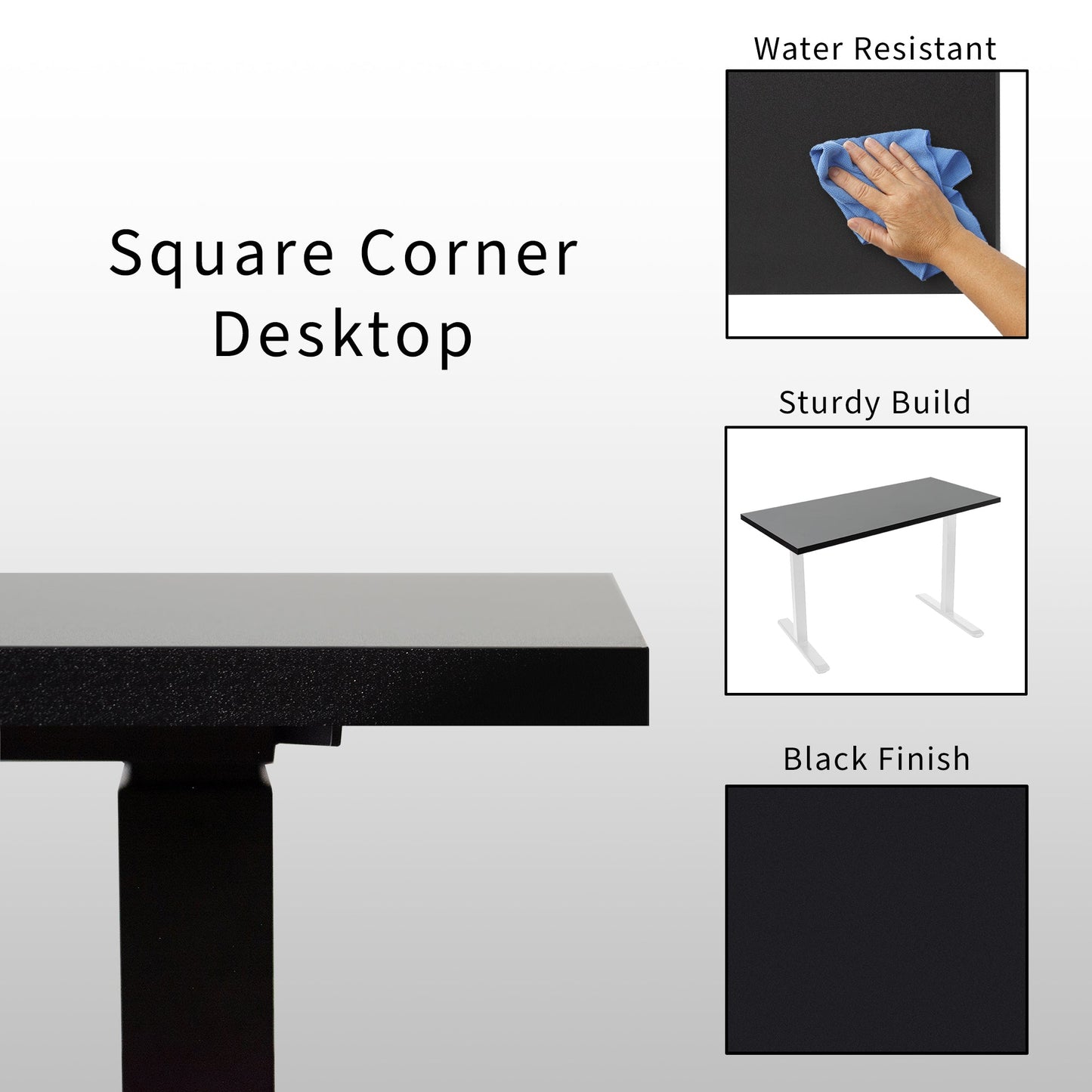 VIVO 40 Series - 118" x 55" Dual Motor 4-Leg Conference Table with Square Corner Top - DESK-KIT-405B