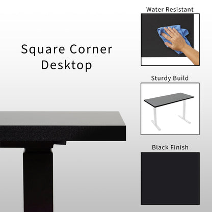 VIVO 40 Series - 118" x 55" Dual Motor 4-Leg Conference Table with Square Corner Top - DESK-KIT-405B