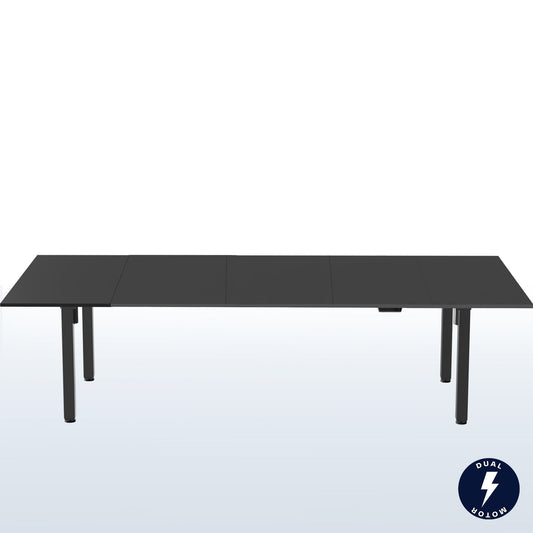 VIVO 40 Series - 118" x 55" Dual Motor 4-Leg Conference Table with Square Corner Top - DESK-KIT-405B