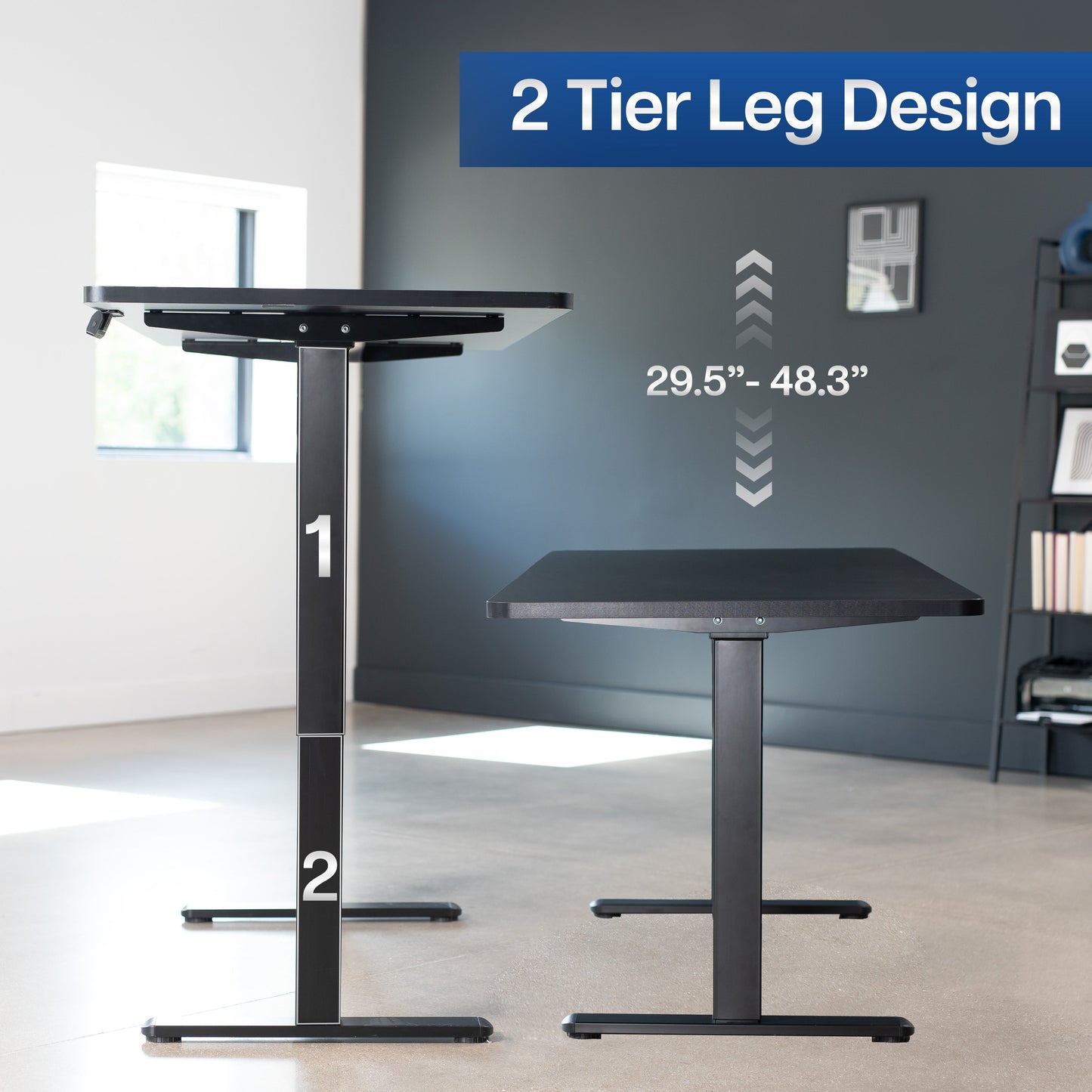 VIVO E2 Series - 71" x 30" Dual Motor Electric - DESK-KIT-E2B71B
