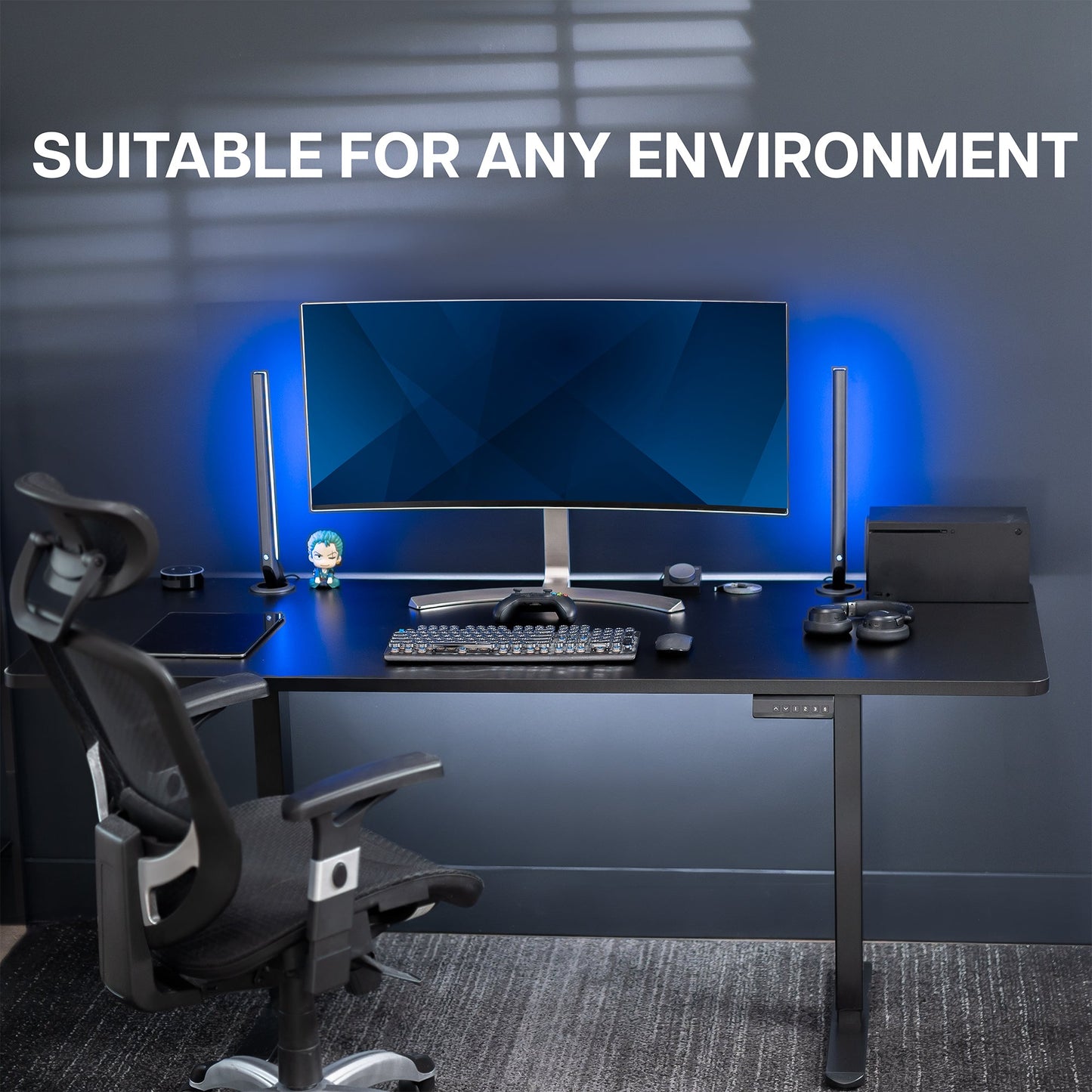 VIVO E2 Series - 71" x 30" Dual Motor Electric - DESK-KIT-E2B71B