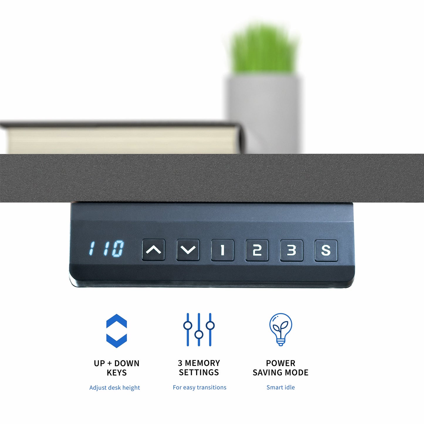 VIVO E2 Series - 71" x 30" Dual Motor Electric with Square Corner Top - DESK-KIT-E2B71S-B