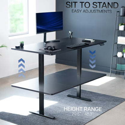 VIVO E2 Series - 71" x 36" Dual Motor Electric Desk - DESK-KIT-E2B7B-36