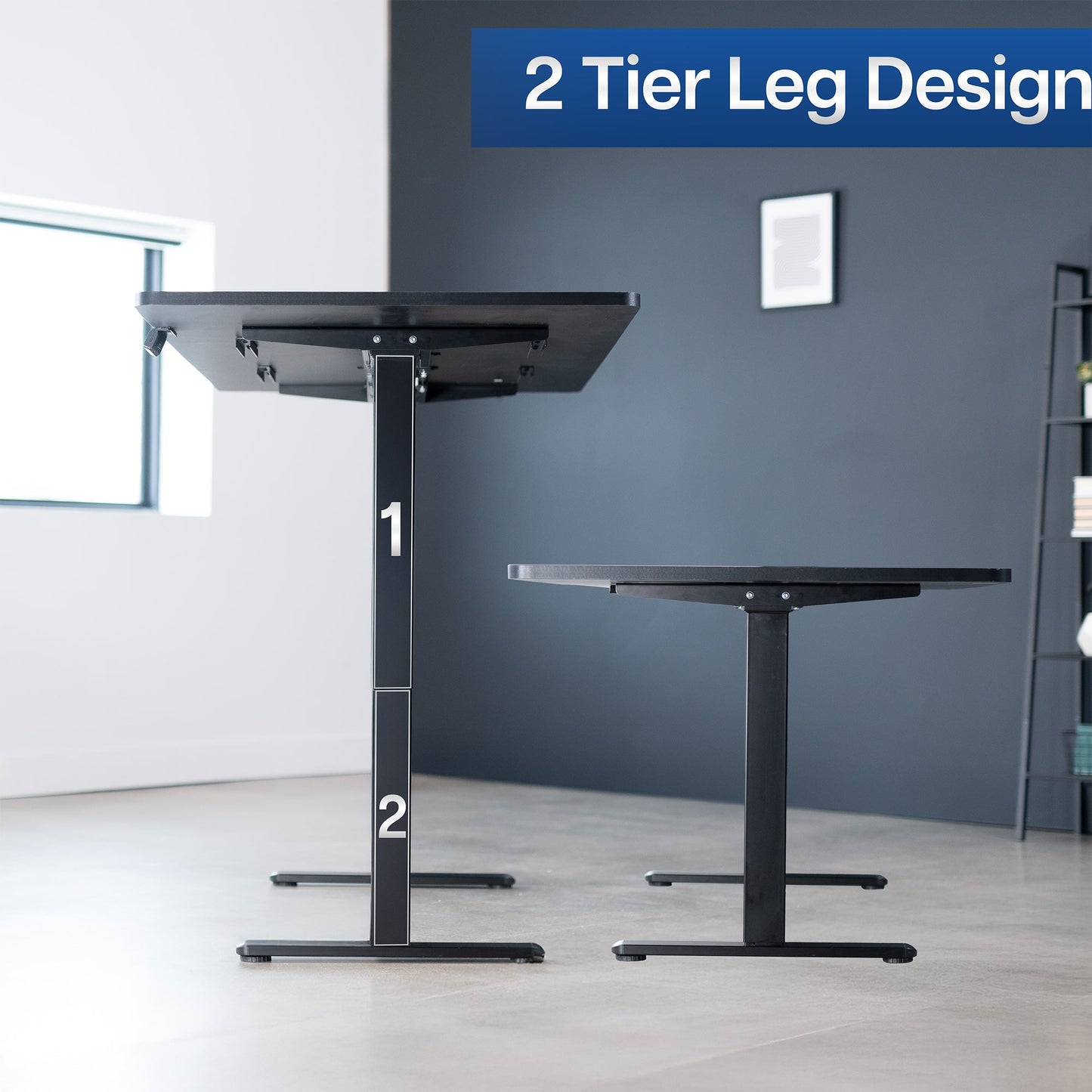 VIVO E2 Series - 71" x 36" Dual Motor Electric Desk - DESK-KIT-E2B7B-36