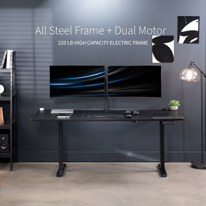 VIVO E2 Series - 71" x 30" Dual Motor Electric - DESK-KIT-E2B7B