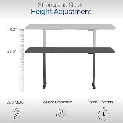 VIVO E2 Series - 83" x 30" Dual Motor Electric  - DESK-KIT-E2B84-30B