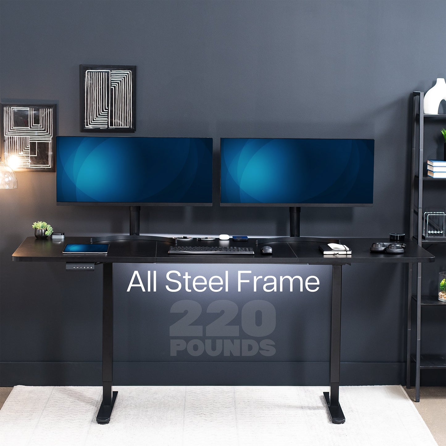 VIVO E2 Series - 83" x 30" Dual Motor Electric  - DESK-KIT-E2B84-30B