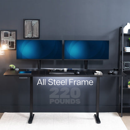 VIVO E2 Series - 83" x 30" Dual Motor Electric  - DESK-KIT-E2B84-30B