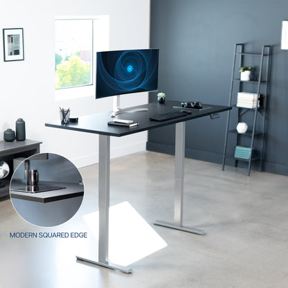 VIVO E2 Series - 71" x 30" Dual Motor Electric with Square Corner Top - DESK-KIT-E2B71S-B