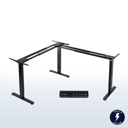 VIVO Electric Multi Motor Corner Frame with Memory Controller - DESK-V123EB
