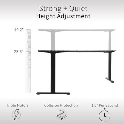 VIVO Electric Multi Motor Corner Desk Frame with Memory Controller - DESK-V130EB