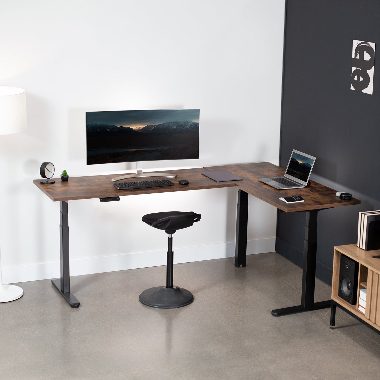 VIVO Electric Multi Motor Corner Desk Frame with Memory Controller - DESK-V130EB