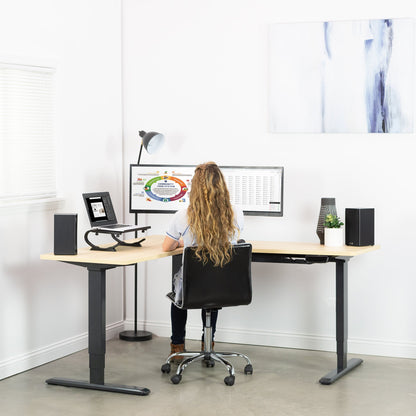 VIVO Electric Multi Motor Corner  Frame with Touch Screen Memory Controller - DESK-V133E