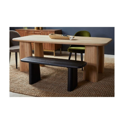 Union Home Laurel Dining Bench - Charcoal  - DIN00152