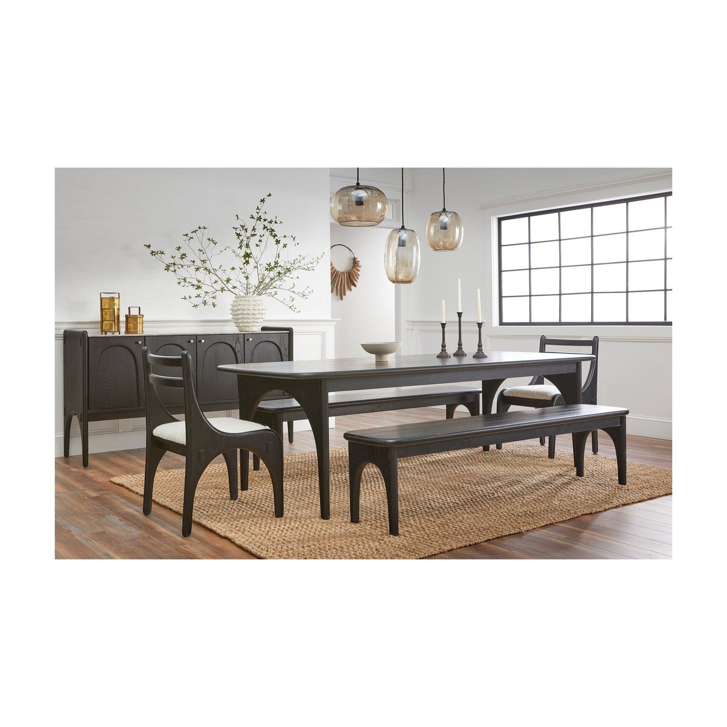 Union Home Luna Dining Table- Charcoal -  DIN00280