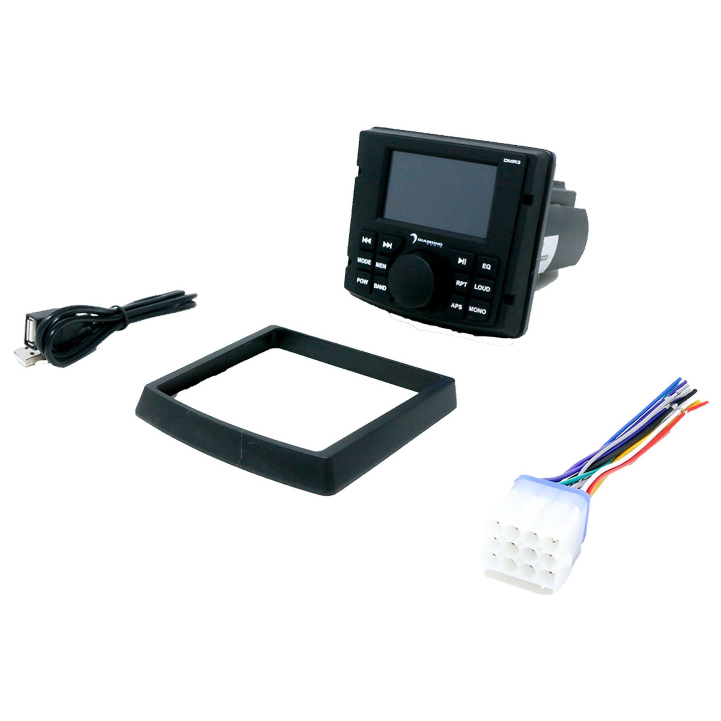 Diamond Audio AM/FM, Bluetooth Marine Radio with 3" LCD Screen - DMR3