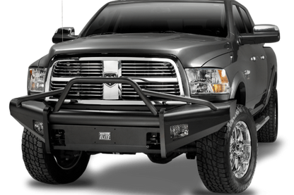 Fab Fours DR06-Q1162-1 Dodge Ram 2500/3500 2006-2009 Black Steel Elite Front Bumper Pre-Runner Guard with Tow Hooks