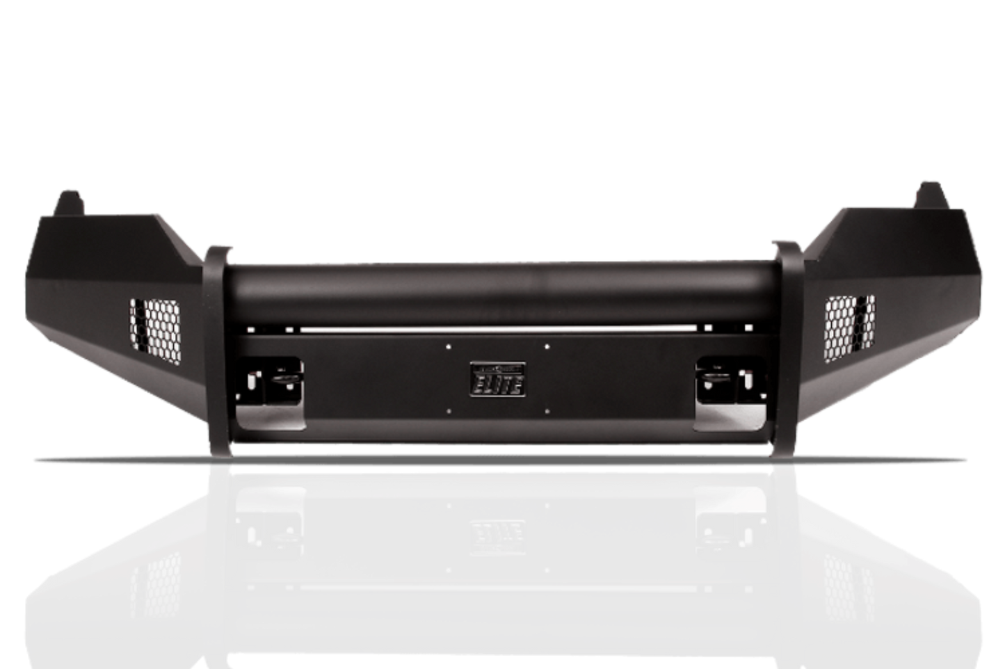 Fab Fours DR13-R2961-1 Dodge Ram 1500 2013-2018 Black Steel Elite Front Bumper No Guard with Tow Hooks