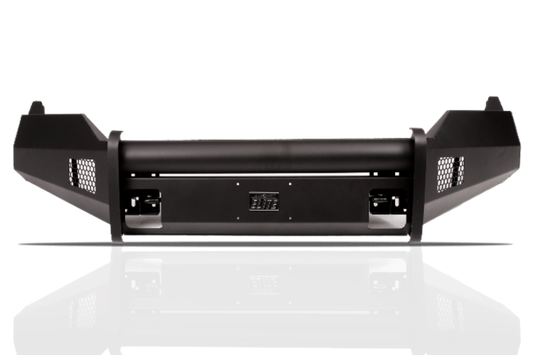 Fab Fours DR13-R2961-1 Dodge Ram 1500 2013-2018 Black Steel Elite Front Bumper No Guard with Tow Hooks