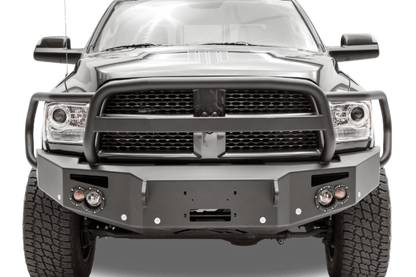 Fab Fours DR16-C4050-1 Dodge Ram 2500/3500 2016-2018 Premium Front Bumper Sensor Winch Ready with Full Guard