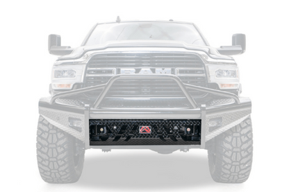 Fab Fours Black Steel No Guard Front Bumper 2019-2024 Dodge Ram 2500/3500 HD (New Body Style) DR19-S4461-1