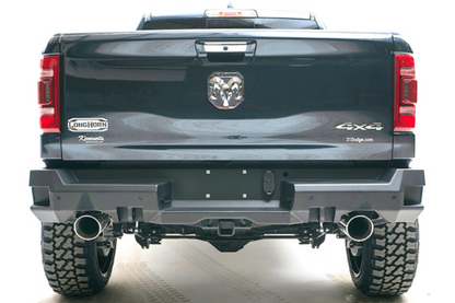 Fab Fours DR19-W4251-1 Dodge Ram 1500 2019-2025 Premium Rear Bumper with Sensor Dual Exhaust