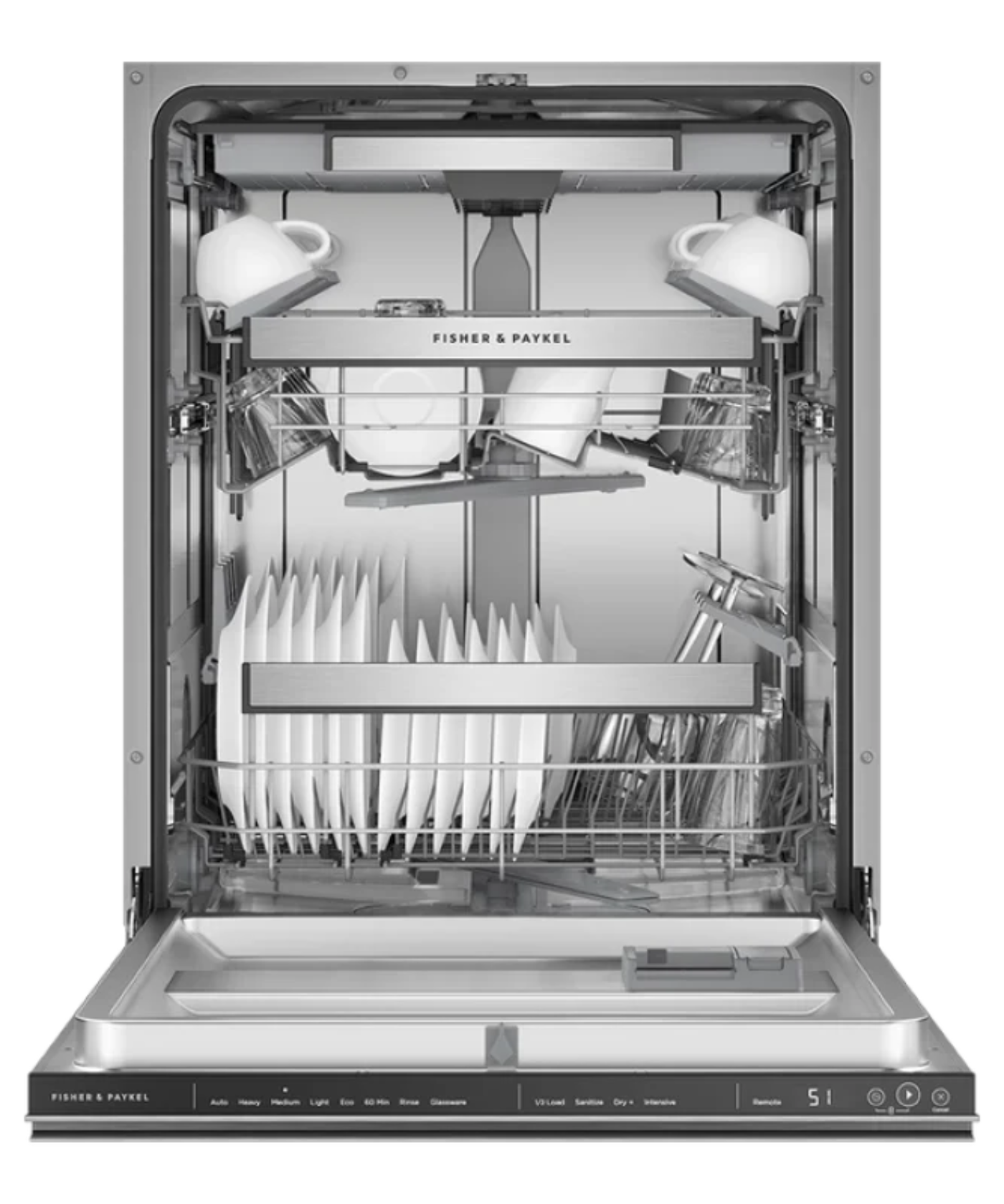 Fisher Paykel Series 9, Contemporary Tall Built-in Dishwasher Stainless Steel - DW24UNT4X2