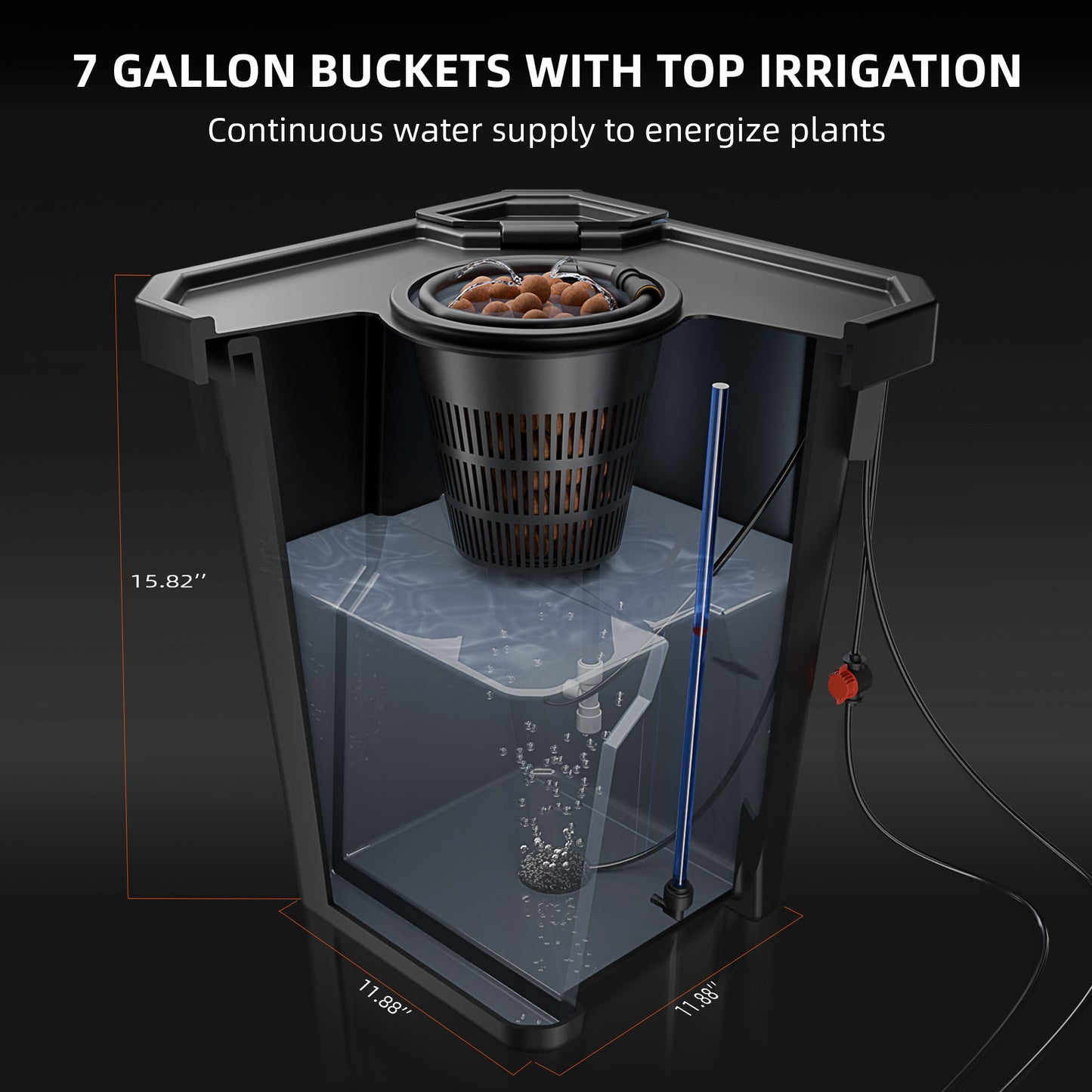 Smart Hydroponic DWC Grow Tent Kit – 4-Bucket System with New SF2000 200W LED, 4” Inline Fan, 2 Clip Fans, GGS Power Strip, WiFi-Integrated Controls for Automated Lighting, Ventilation &amp; Circulation, and Environmental Sensors