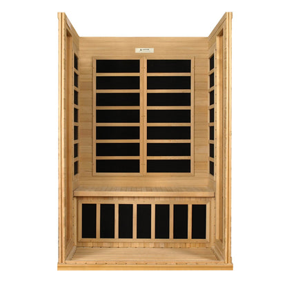 Golden Designs "Versailles" 2 Person Ultra Low EMF Far IR Sauna  - DYN-6202-03 Elite