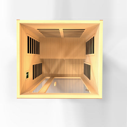 Golden Designs "Cordoba" 2 Person Ultra Low EMF FAR IR Sauna  - DYN-6203-01 Elite