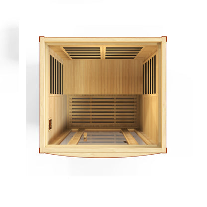 Golden Designs "San Marino Elite" 2 Person Ultra Low EMF Far IR Sauna  - DYN-6206-01 Elite