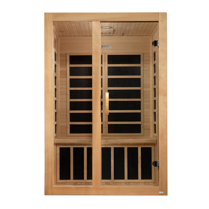Golden Designs "Santiago" 2 Person Low EMF FAR IR Sauna - DYN-6209-01