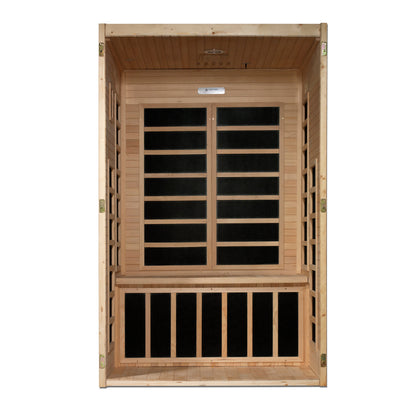 Golden Designs "Santiago" 2 Person Low EMF FAR IR Sauna - DYN-6209-01