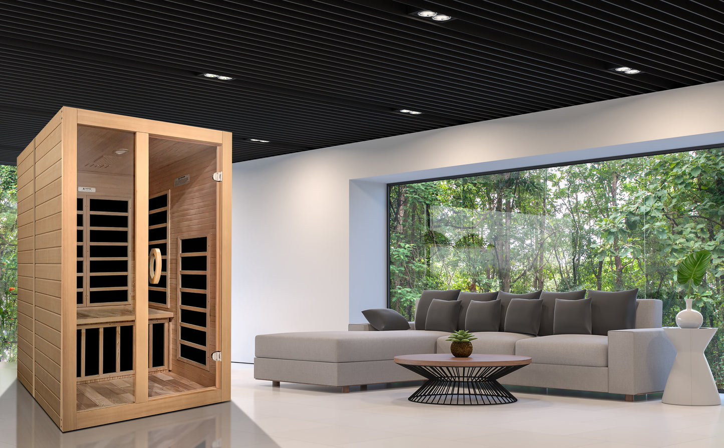 Golden Designs "Santiago" 2 Person Low EMF FAR IR Sauna - DYN-6209-01