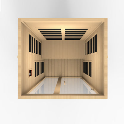 Golden Designs "Santiago" 2 Person Low EMF FAR IR Sauna - DYN-6209-01