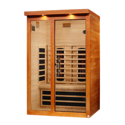 Golden Designs  2 Person Full Spectrum Nero Zero EMF FAR IR Sauna  - DYN-6215-03 FS