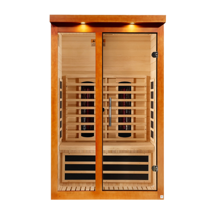 Golden Designs  2 Person Full Spectrum Nero Zero EMF FAR IR Sauna  - DYN-6215-03 FS