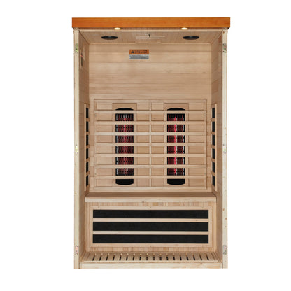 Golden Designs  2 Person Full Spectrum Nero Zero EMF FAR IR Sauna  - DYN-6215-03 FS