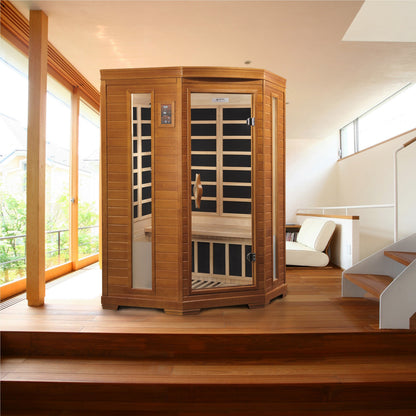 Golden Designs "Heming" 2 Person Low EMF Far IR Sauna  - DYN-6225-02