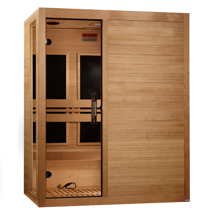 Golden Designs Toscana" 3 Person Ultra Low EMF FAR IR Sauna  - DYN-6315-05 Elite