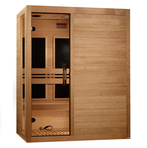 Golden Designs Toscana" 3 Person Ultra Low EMF FAR IR Sauna  - DYN-6315-05 Elite