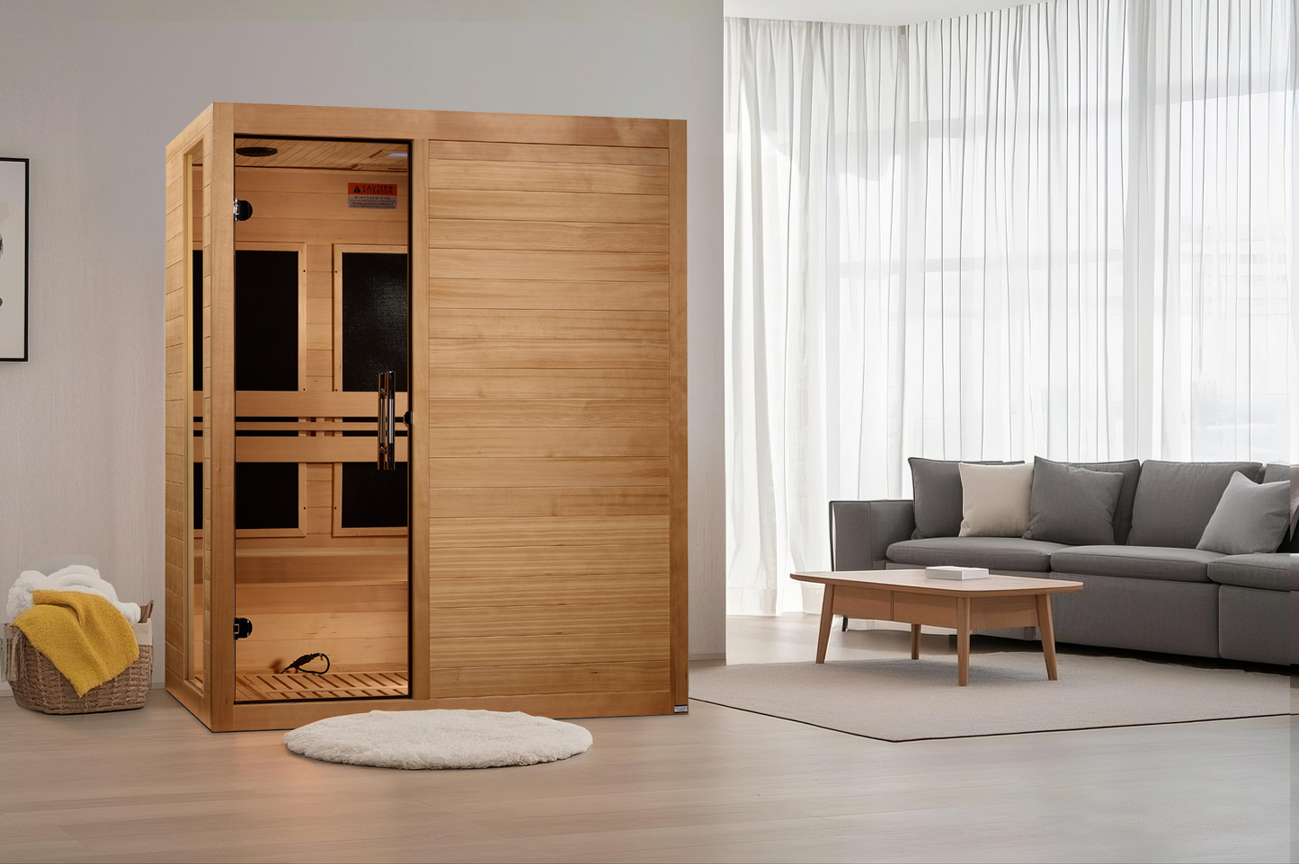 Golden Designs Toscana" 3 Person Ultra Low EMF FAR IR Sauna  - DYN-6315-05 Elite