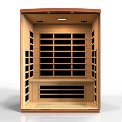 Golden Designs "Lugano" 3 Person Ultra Low EMF FAR IR Sauna  - DYN-6336-02 Elite