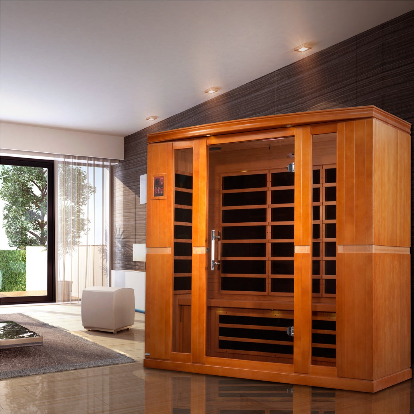 Golden Designs "Bergamo" 4 Person Low EMF Far IR Sauna  - DYN-6440-01