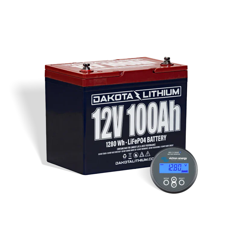 Dakota Lithium 12v 100Ah Battery Plus Victron Battery Monitor Bundle