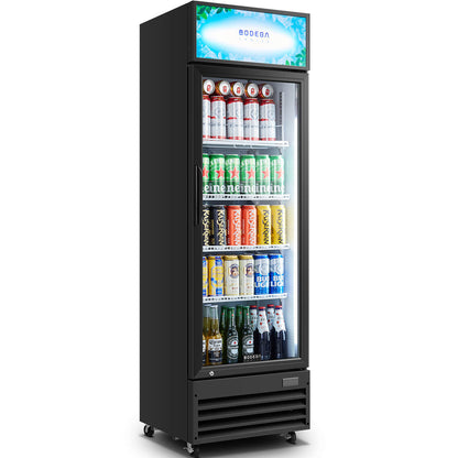 BODEGAcooler Commercial Glass Door Display Refrigerator Merchandiser 9cu.ft