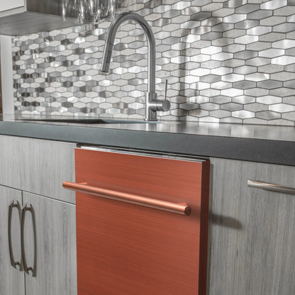 ZLINE 24-Inch Dishwasher in Copper Finish with Stainless Steel Tub and Modern Style Handle (DW-C-24)